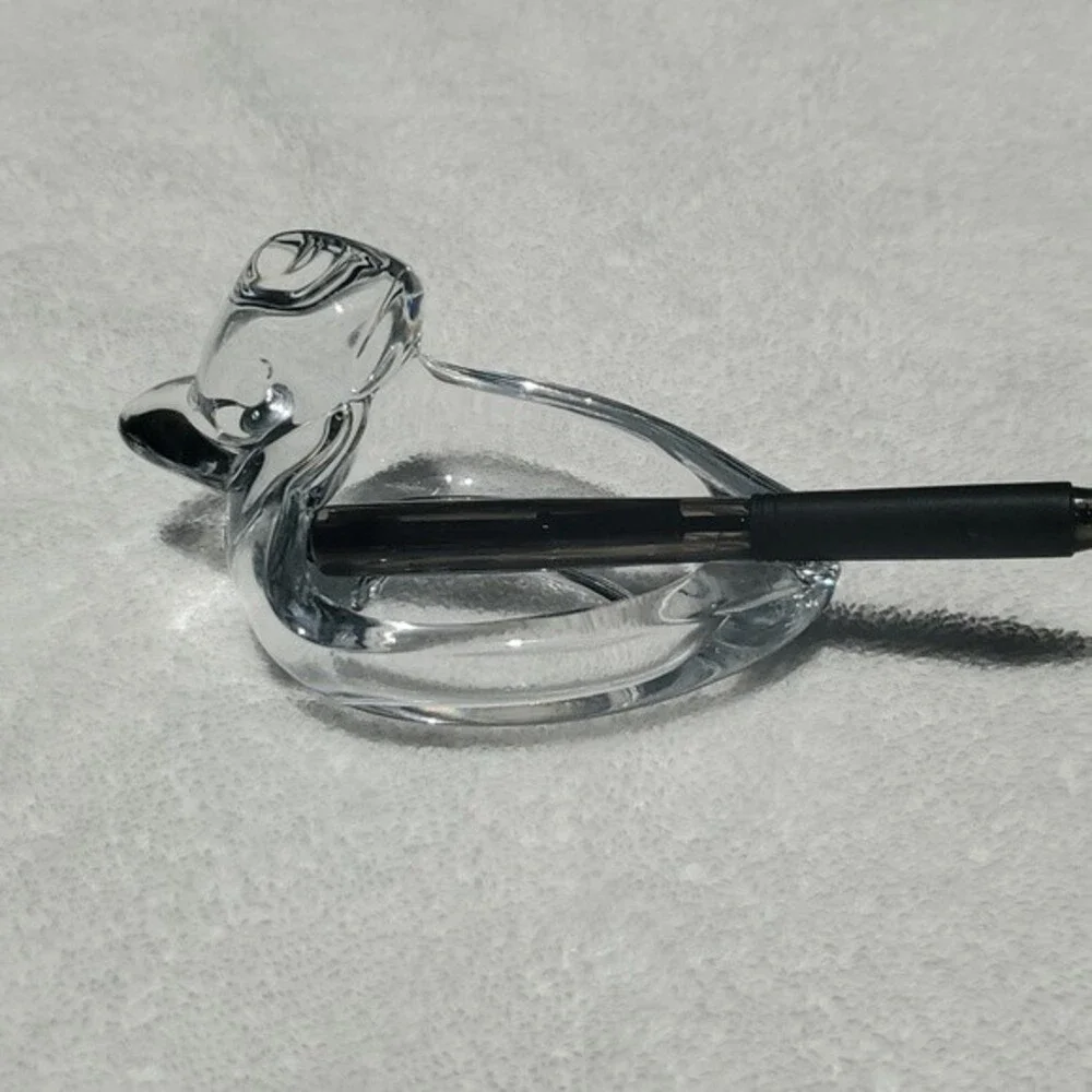 VTG Clear Glass Duck Ashtray – Duncan Miller Pall Mall – Coin Catcher – RetroCha